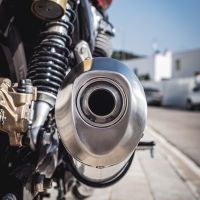 Exhaust compatible with Royal Enfield Interceptor 650 2019-2020, Satinox, Dual Homologated legal slip-on exhaust including removable db killers, link pipes and catalysts