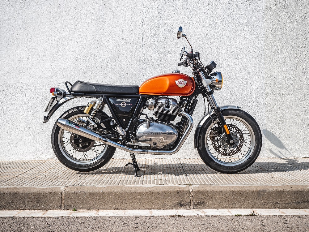 Exhaust compatible with Royal Enfield Interceptor 650 2021-2024, Ultracone, Dual Homologated legal slip-on exhaust including removable db killers, link pipes and catalysts