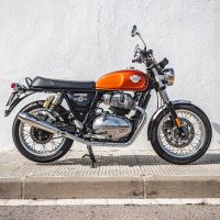 Exhaust compatible with Royal Enfield Continental 650 2019-2020, Ultracone, Dual Homologated legal slip-on exhaust including removable db killers, link pipes and catalysts