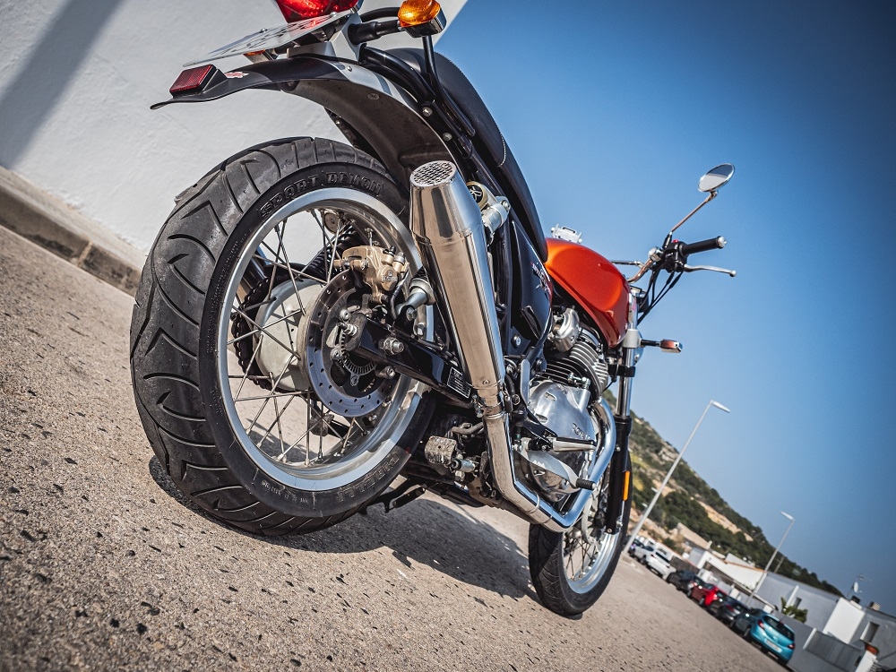 Exhaust compatible with Royal Enfield Interceptor 650 2021-2024, Ultracone, Dual Homologated legal slip-on exhaust including removable db killers, link pipes and catalysts