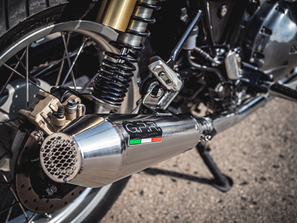 Exhaust compatible with Royal Enfield Interceptor 650 2021-2024, Ultracone, Dual Homologated legal slip-on exhaust including removable db killers, link pipes and catalysts