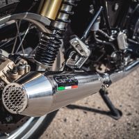 Exhaust compatible with Royal Enfield Interceptor 650 2021-2024, Ultracone, Dual Homologated legal slip-on exhaust including removable db killers, link pipes and catalysts