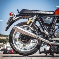 Exhaust compatible with Royal Enfield Interceptor 650 2021-2024, Ultracone, Dual Homologated legal slip-on exhaust including removable db killers, link pipes and catalysts