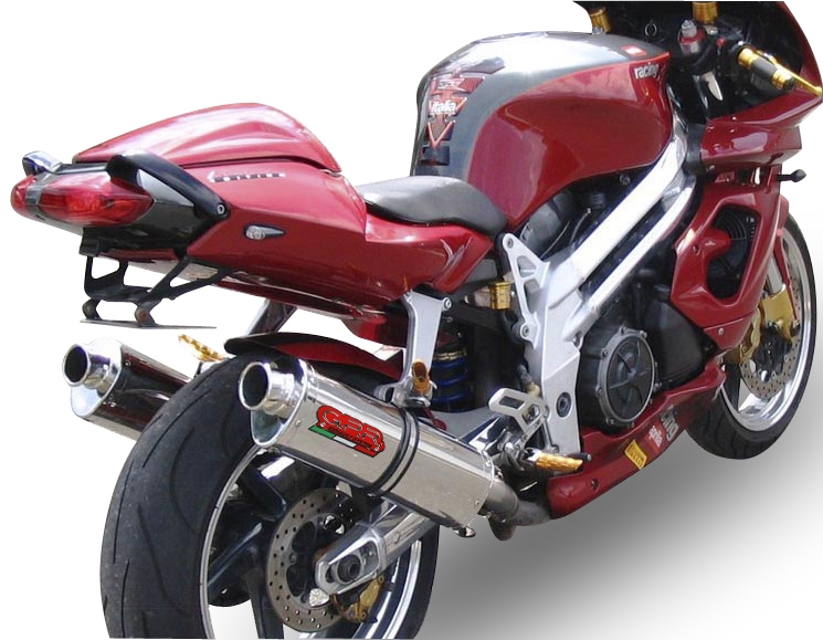 Esapament GPR compatibil cu Aprilia Rsv 1000 R Factory 2006 Evacuare cu dublă omologare legală, inclusiv db killers și coturi de legătură detașabile,Trioval