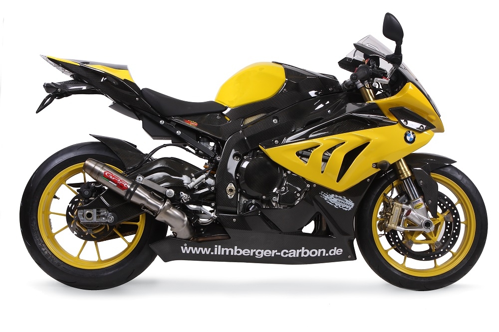 Esapament GPR compatibil cu Bmw S 1000 Rr  2009 Evacuare slip-on omologata, inclusiv db killer detașabil și cot de legătură,Deeptone Inox