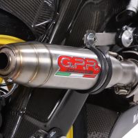 Esapament GPR compatibil cu Bmw S 1000 Rr  2009 Evacuare slip-on omologata, inclusiv db killer detașabil și cot de legătură,Deeptone Inox
