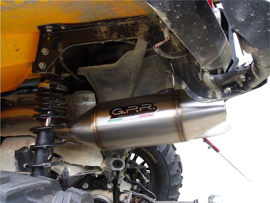 Esapament GPR compatibil cu Can Am Outlander 1000 MAX XMR XTP 2012 Evacuare slip-on omologata, inclusiv db killer detașabil și cot de legătură,Deeptone Atv