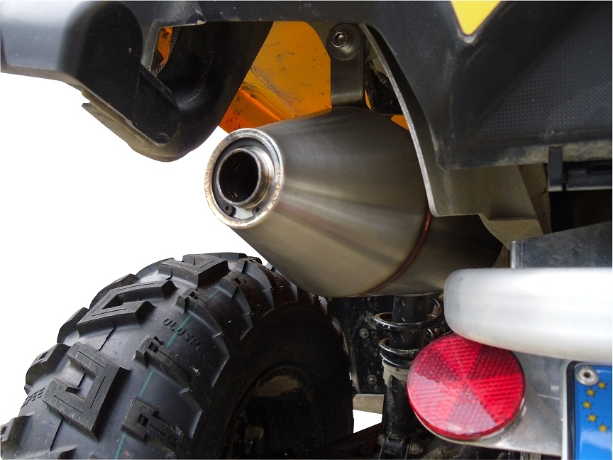 Esapament GPR compatibil cu Can Am Outlander 1000 MAX XMR XTP 2012 Evacuare slip-on omologata, inclusiv db killer detașabil și cot de legătură,Deeptone Atv