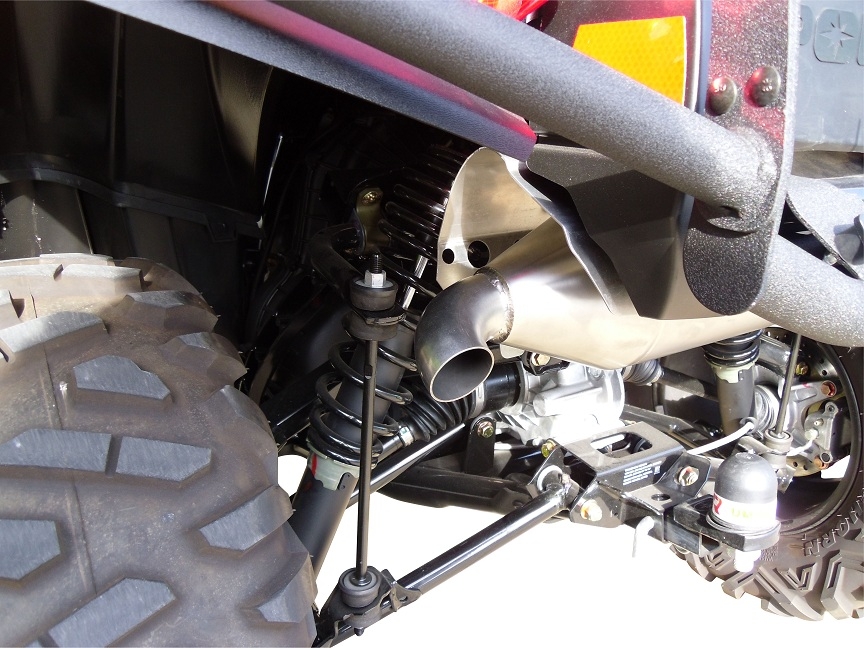 Esapament GPR compatibil cu Polaris Sportsman Xp 850 - Xp 850 Forest 2010 Evacuare slip-on omologata, inclusiv db killer detașabil și cot de legătură,Power Bomb