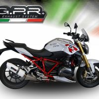 Esapament GPR compatibil cu Bmw R 1200 R 2015 Lc 2017 Evacuare slip-on omologata, inclusiv db killer detașabil și cot de legătură,Albus Evo4