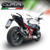 Esapament GPR compatibil cu Bmw R 1200 Rs Lc 2017 Evacuare slip-on omologata, inclusiv db killer detașabil și cot de legătură,Furore Evo4 Nero