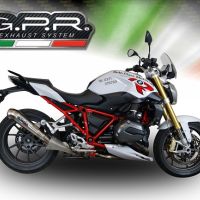 Esapament GPR compatibil cu Bmw R 1200 R 2015 Lc 2015 Evacuare slip-on omologata, inclusiv db killer detașabil și cot de legătură,Powercone Evo