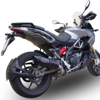 Esapament GPR compatibil cu Aprilia Caponord 1200 2013 Evacuare slip-on omologata, inclusiv db killer detașabil și cot de legătură,Furore Nero