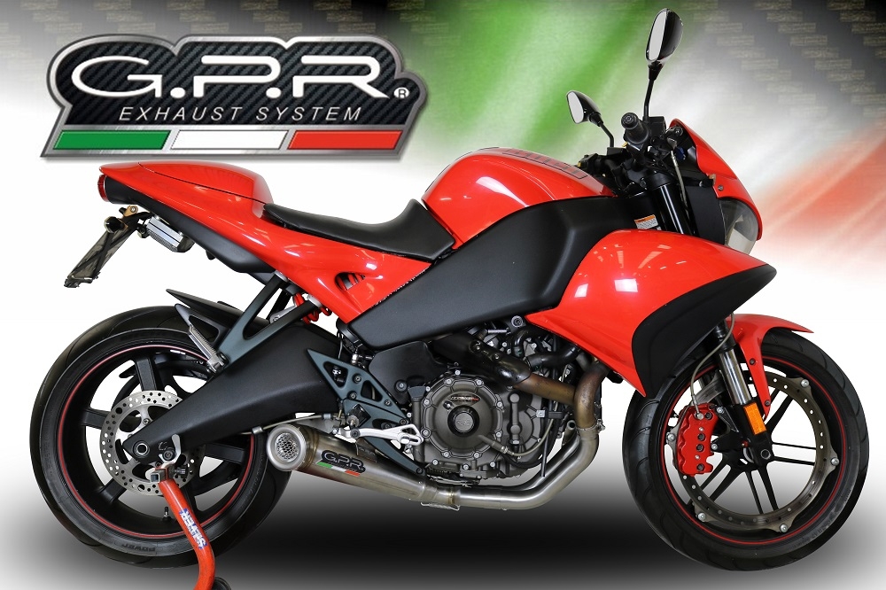 Esapament GPR compatibil cu Buell 1125 R -CR 2005 Sistem de evacuare omologat complet, inclusiv db killer detașabil,Powercone Evo