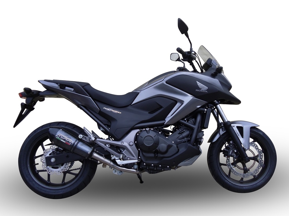 Esapament GPR compatibil cu Honda Nc 750 X - S Dct  2014 Evacuare slip-on omologata, inclusiv db killer detașabil și cot de legătură,Ghisa 