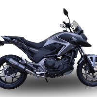 Esapament GPR compatibil cu Honda Nc 750 X - S Dct  2014 Evacuare slip-on omologata, inclusiv db killer detașabil și cot de legătură,Ghisa 