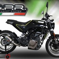 Esapament GPR compatibil cu Husqvarna Svartpilen 401 2018 Evacuare slip-on omologata, inclusiv db killer detașabil și cot de legătură,New Grand Prix Evo Titanium