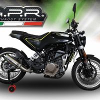 Esapament GPR compatibil cu Husqvarna Vitpilen 401 2018 Evacuare slip-on omologata, inclusiv db killer detașabil și cot de legătură,M3 Inox 