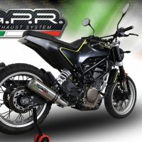 Esapament GPR compatibil cu Husqvarna Vitpilen 401 2018 Evacuare slip-on omologata, inclusiv db killer detașabil și cot de legătură,M3 Inox 