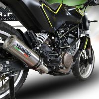 Esapament GPR compatibil cu Husqvarna Svartpilen 401 2018 Evacuare slip-on omologata, inclusiv db killer detașabil și cot de legătură,M3 Titanium Natural