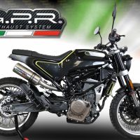 Esapament GPR compatibil cu Husqvarna Svartpilen 401 2018  Sistem omologat legal de evacuare Mid-full, inclusiv db killer și catalizator detașabil,M3 Inox 