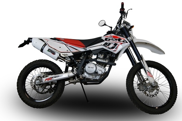 Esapament GPR compatibil cu Beta RR 125 Enduro Lc 4t 2010 Evacuare slip-on omologata, inclusiv db killer detașabil și cot de legătură,Albus Ceramic