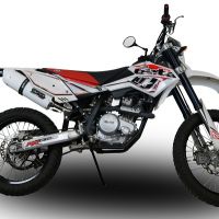 Esapament GPR compatibil cu Beta RR 125 Enduro Lc 4t 2010 Evacuare slip-on omologata, inclusiv db killer detașabil și cot de legătură,Albus Ceramic