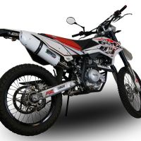 Esapament GPR compatibil cu Beta RR 125 Enduro Lc 4t 2010 Evacuare slip-on omologata, inclusiv db killer detașabil și cot de legătură,Albus Ceramic
