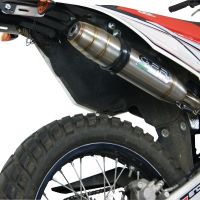 Esapament GPR compatibil cu Beta RR 125 Enduro Lc 4t 2010 Evacuare slip-on omologata, inclusiv db killer detașabil și cot de legătură,Deeptone Inox