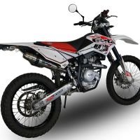 Esapament GPR compatibil cu Beta RR 125 Enduro Lc 4t 2010 Evacuare slip-on omologata, inclusiv db killer detașabil și cot de legătură,Deeptone Inox