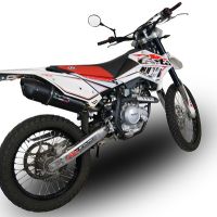 Esapament GPR compatibil cu Beta RR 125 Enduro Lc 4t 2010 Evacuare slip-on omologata, inclusiv db killer detașabil și cot de legătură,Furore Poppy