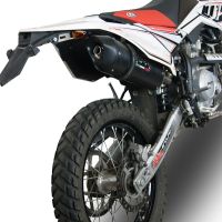 Esapament GPR compatibil cu Beta RR 125 Enduro Lc 4t 2010 Evacuare slip-on omologata, inclusiv db killer detașabil și cot de legătură,Furore Nero