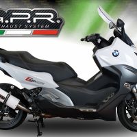 Esapament GPR compatibil cu Bmw C 650 Sport 2016 Evacuare slip-on omologata, inclusiv db killer detașabil și cot de legătură,Albus Evo4