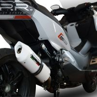 Esapament GPR compatibil cu Bmw C 650 Sport 2016 Evacuare slip-on omologata, inclusiv db killer detașabil și cot de legătură,Albus Evo4