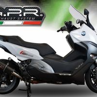 Esapament GPR compatibil cu Bmw C 650 Sport 2016 Evacuare slip-on omologata, inclusiv db killer detașabil și cot de legătură,Furore Evo4 Nero