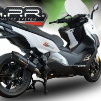 Esapament GPR compatibil cu Bmw C 650 Sport 2016 Evacuare slip-on omologata, inclusiv db killer detașabil și cot de legătură,Furore Evo4 Nero