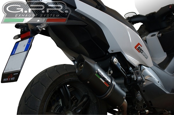 Esapament GPR compatibil cu Bmw C 650 Sport 2016 Evacuare slip-on omologata, inclusiv db killer detașabil și cot de legătură,Furore Evo4 Nero