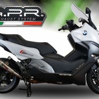 Esapament GPR compatibil cu Bmw C 650 Sport 2016 Evacuare slip-on omologata, inclusiv db killer detașabil și cot de legătură,Powercone Evo
