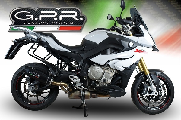 Esapament GPR compatibil cu Bmw S 1000 XR -M  2017 Evacuare slip-on omologata, inclusiv db killer detașabil și cot de legătură,Furore Evo4 Nero
