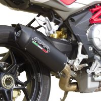 Esapament GPR compatibil cu Mv Agusta Brutale 800 Dragster 2013 Evacuare slip-on omologata, inclusiv db killer detașabil și cot de legătură,Furore Nero