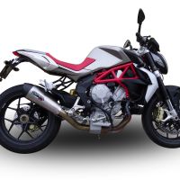 Esapament GPR compatibil cu Mv Agusta Brutale 800 2012 Evacuare slip-on omologata, inclusiv db killer detașabil și cot de legătură,New Grand Prix Evo Titanium
