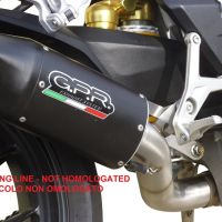 Esapament GPR compatibil cu Mv Agusta Brutale 800 Dragster 2013 Evacuare slip-on omologata, inclusiv db killer detașabil, cot de legătură și catalizator,Furore Nero