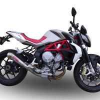 Esapament GPR compatibil cu Mv Agusta Brutale 800 Dragster 2013 Evacuare slip-on omologata, inclusiv db killer detașabil, cot de legătură și catalizator,Powercone Evo