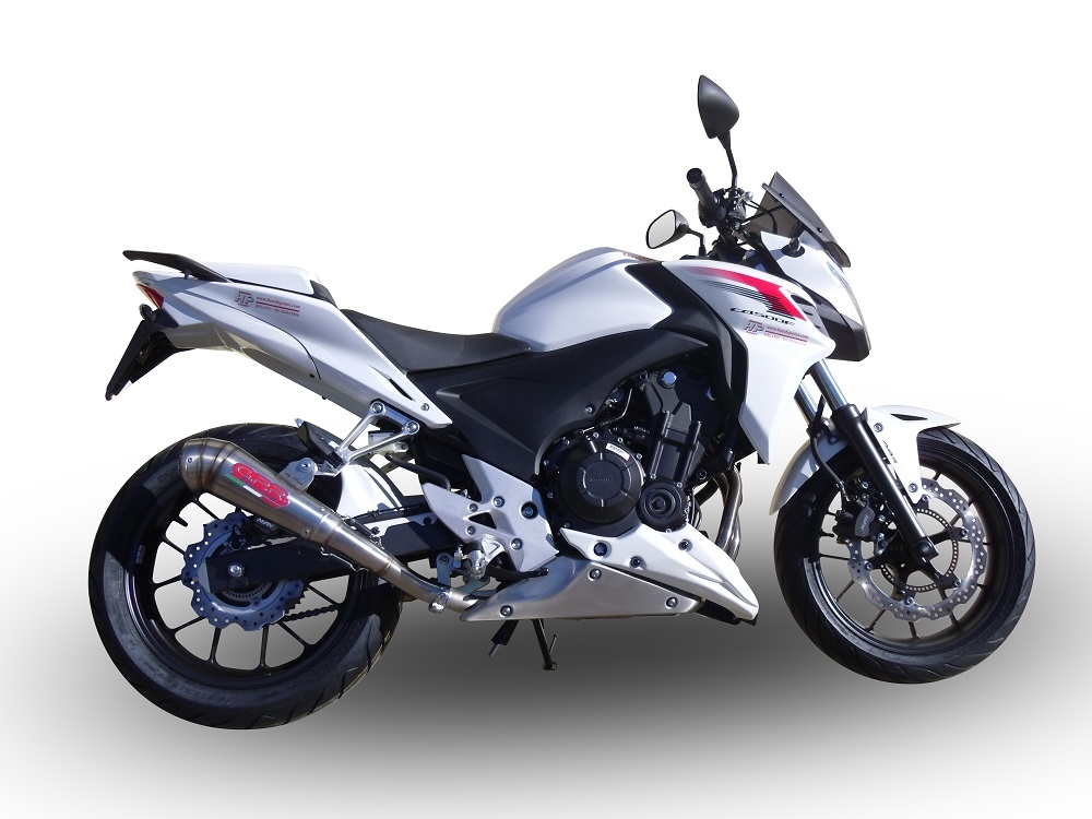 Esapament GPR compatibil cu Honda Cb 500 F 2013 Evacuare slip-on omologata, inclusiv db killer detașabil și cot de legătură,Powercone Evo