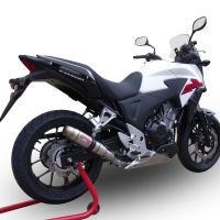 Esapament GPR compatibil cu Honda Cb 500 X 2013 Evacuare slip-on omologata, inclusiv db killer detașabil și cot de legătură,Deeptone Inox