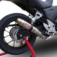 Esapament GPR compatibil cu Honda Cb 500 X 2013 Evacuare slip-on omologata, inclusiv db killer detașabil și cot de legătură,Deeptone Inox