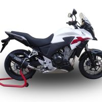 Esapament GPR compatibil cu Honda Cb 400 X 2013 Evacuare slip-on omologata, inclusiv db killer detașabil și cot de legătură,Furore Poppy