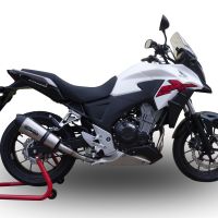 Esapament GPR compatibil cu Honda Cb 500 X 2013 Evacuare slip-on omologata, inclusiv db killer detașabil și cot de legătură,New Grand Prix Evo Titanium