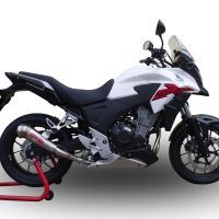 Esapament GPR compatibil cu Honda Cb 500 X 2016 Evacuare slip-on omologata, inclusiv db killer detașabil și cot de legătură,Powercone Evo