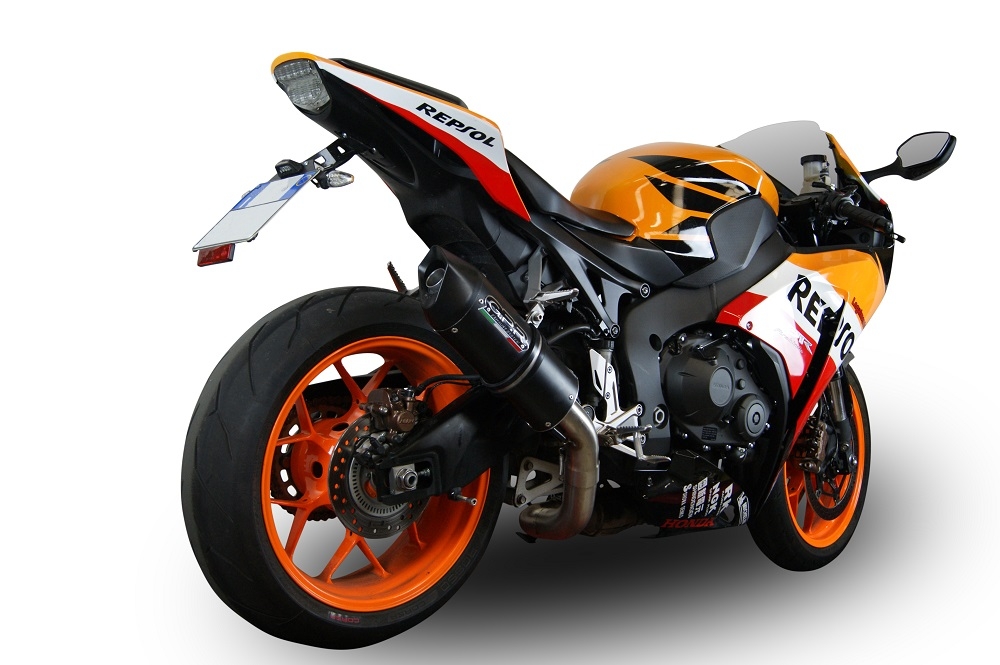 Exhaust compatible with Honda Cbr 1000 Rr 2014-2016, Furore Nero, Racing slip-on exhaust including link pipe